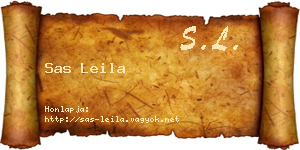 Sas Leila névjegykártya